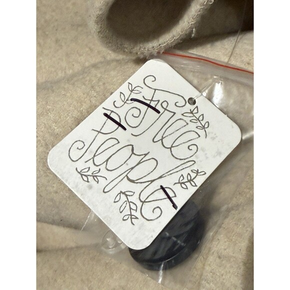 Free People Double Breasted Wool Blend Coat Size M Maxi Coat in Sand Oversized - Picture 8 of 16